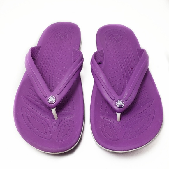 mens purple flip flops